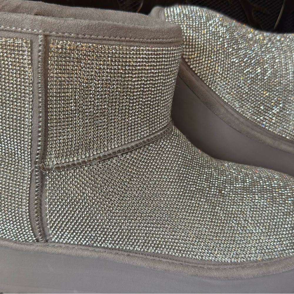 Madden Girl Sparkling Silver Winter Boots